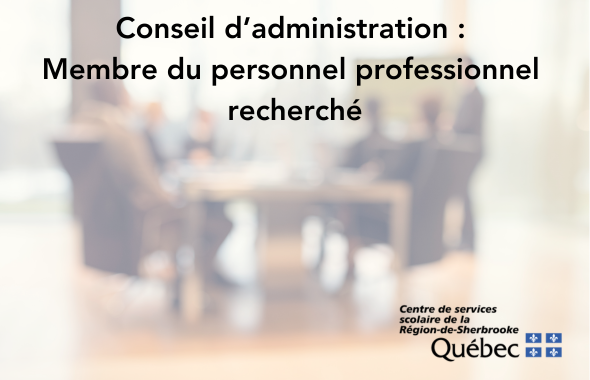 Membre du CA (membre du personnel professionnel) recherché